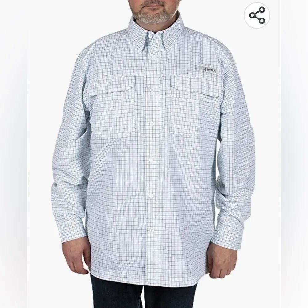 Habit belcoast striped fisherman shirt sz small
